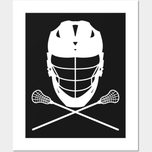 Lacrosse (LAX) Helmet and Sticks Posters and Art